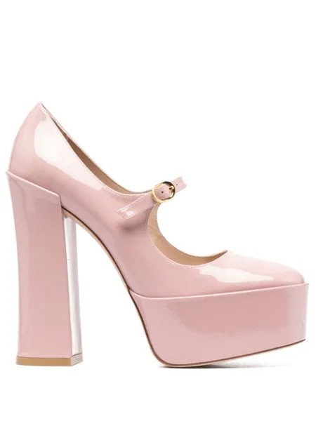 Stuart Weitzman туфли с закругленным носком, розовый