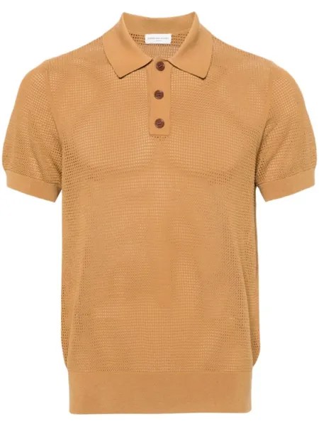 DRIES VAN NOTEN рубашка поло рыхлой вязки, нейтральный цвет