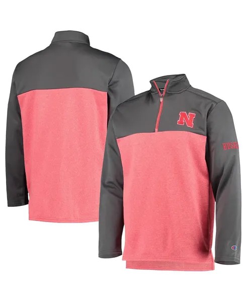 Мужская куртка scarlet nebraska huskers gameday с молнией на четверть Champion