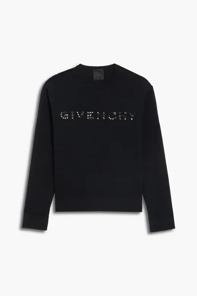Украшенный шерстяной свитер GIVENCHY, черный