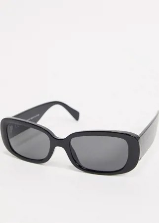 Черные овальные солнцезащитные очки Weekday Run-Черный цвет