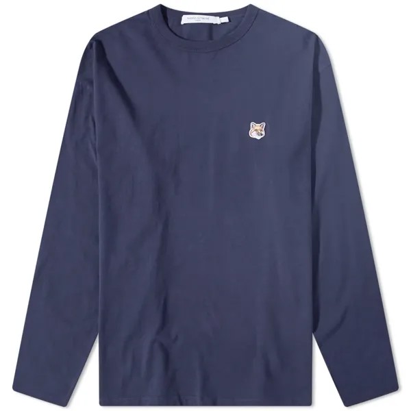 Футболка Maison Kitsuné Long Sleeve Fox Head Patch Regular Tee