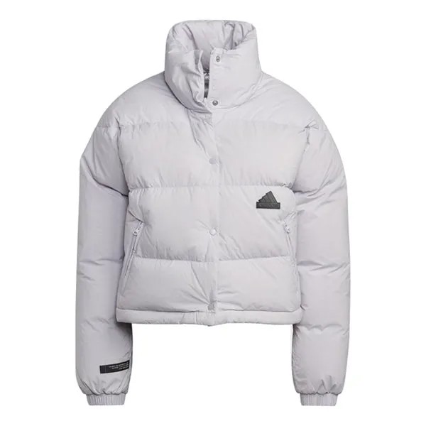 Куртка пуховики Adidas, фиолетовый