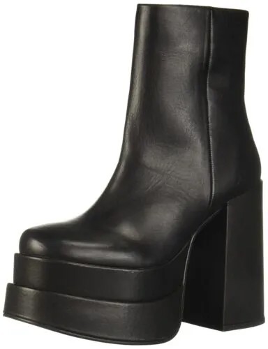 Женские модные ботинки Steve Madden Cobra, черная кожа, США, 10 млн.