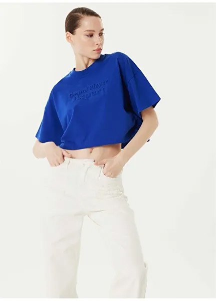 Однотонная женская футболка Saks с круглым вырезом TS1240070210020 Twist