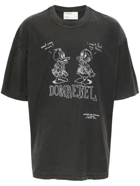 DOMREBEL футболка Comic Pals с графичным принтом, серый
