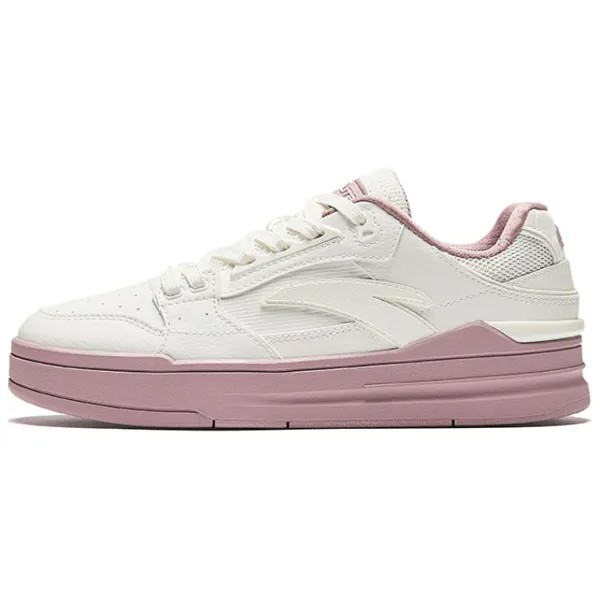 Кроссовки ANTA Street Naughty Skateboarding Shoes Women's Low-top Ivory White, белый