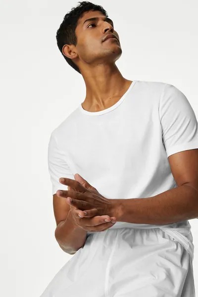 Домашние футболки - 3 шт Marks & Spencer, белый