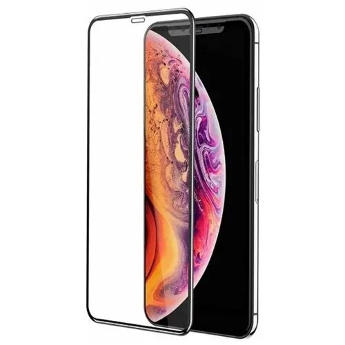 Полноэкранное защитное стекло для смартфона Apple iPhone XS Max и iPhone 11 Pro Max / Противоударное стекло для телефона Эпл Айфон Икс Эс Макс и Айфон 11 Про Макс / Защита премиум качества с олеофобным покрытием и черной рамкой / Стекло Premium на всю поверхность экрана / Защитное стекло от царапин, повреждений и падений (Black)