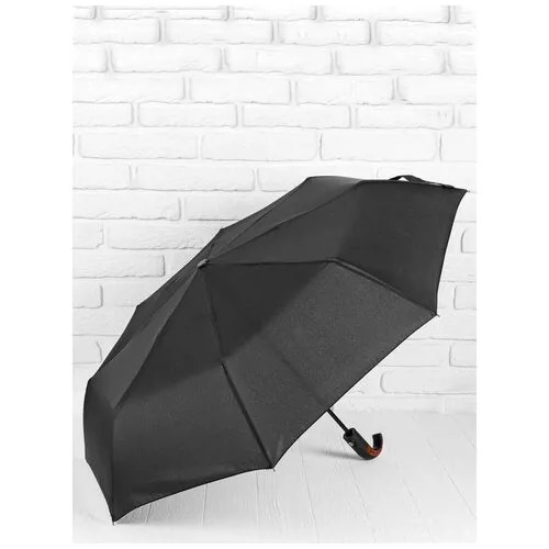 Мини-зонт MVA, автомат, 3 сложения, купол 100 см., 8 спиц, черный