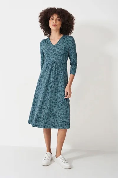 Платье Crew Clothing Dorothy из джерси с v-образным вырезом Crew Clothing Company, синий