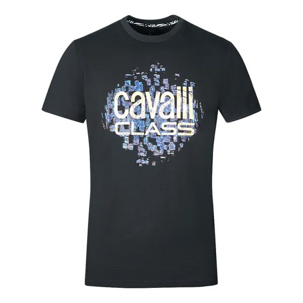 Футболка с логотипом Gradien Scales Cavalli Class, черный