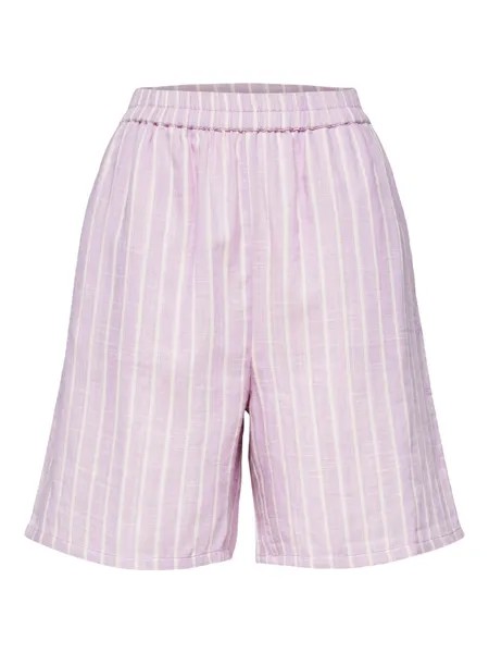 Широкие брюки Selected Helina, розовый/белый
