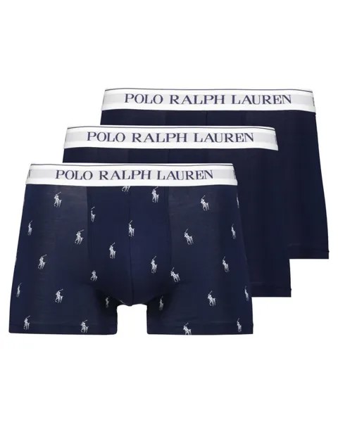 Боксеры, 3 шт Polo Ralph Lauren, синий