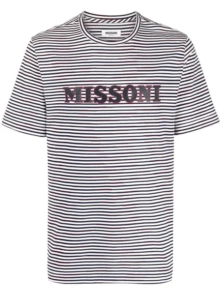 Missoni футболка в полоску с логотипом