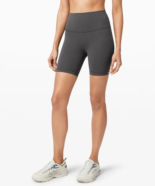 Шорты Wunder Train с высокой посадкой Lululemon, графитовый серый