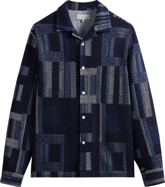 Рубашка Kith Geometric Knit Cohen 'Nocturnal', синий