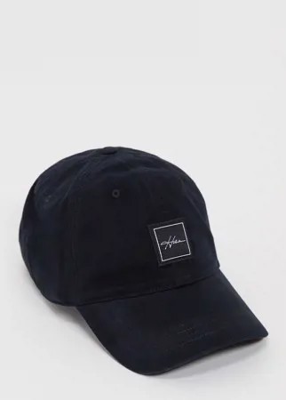 Черная кепка с логотипом-вставкой Hollister-Черный цвет