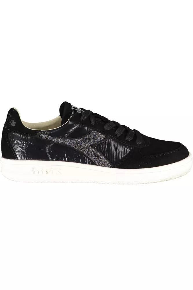 Женские элегантные кроссовки Diadora с кристаллами Swarovski, черный