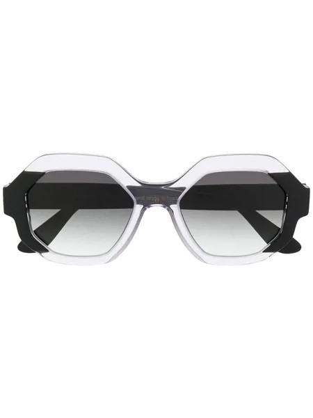Emmanuelle Khanh градиентные солнцезащитные очки в восьмиугольной оправе