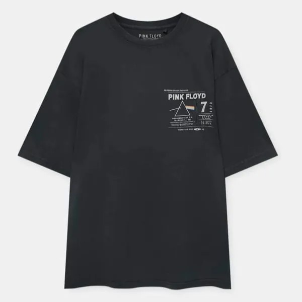 Футболка Pull&Bear Faded Pink Floyd, черный