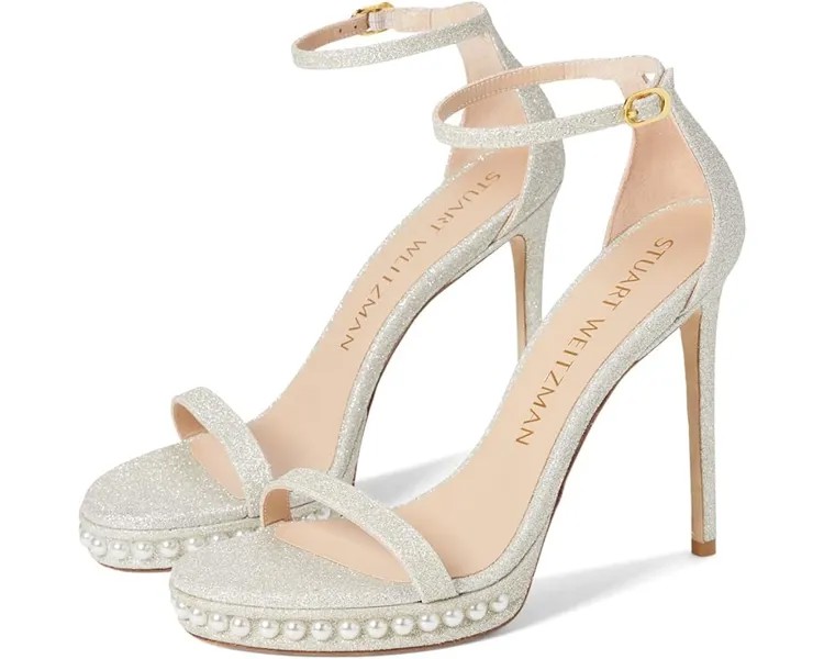 Туфли Stuart Weitzman Nudistdisco Pearl Sandal, цвет Platino
