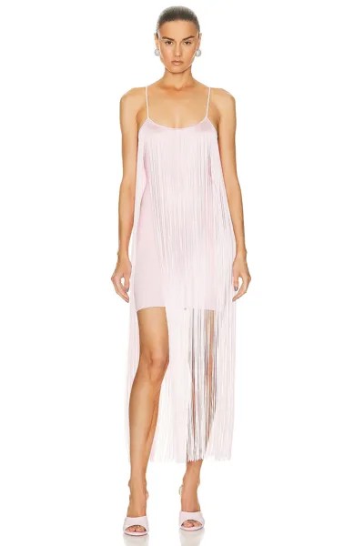 Платье мини Alexander Wang Fringe, цвет Cradle Pink