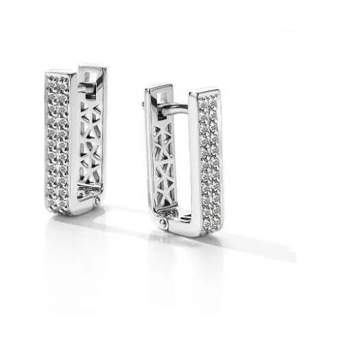 Серьги АЛЬКОР, белое золото, 585 проба, бриллиант
