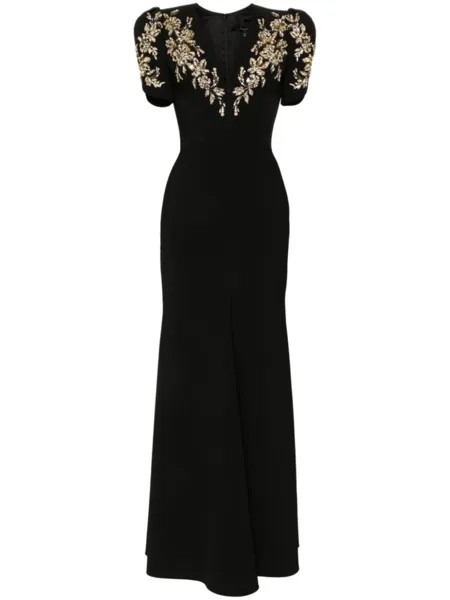 Jenny Packham декорированное платье Serenade, черный