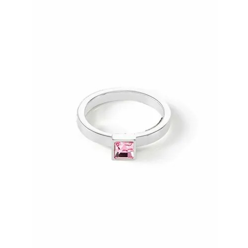 Кольцо Coeur de Lion, кристалл, размер 17.2, розовый, серый