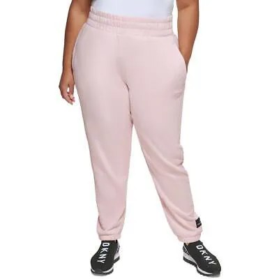Женские розовые брюки для бега для бега DKNY Sport Athletic Plus 3X BHFO 2179