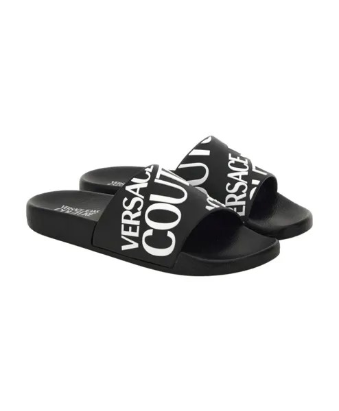 Липкие шлепанцы Versace Jeans Couture, черный