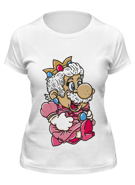 Футболка женская Printio Mario (princess peach) белая L