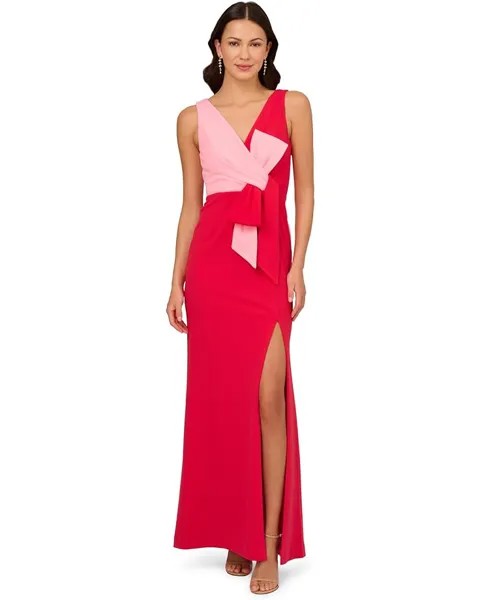 Платье Adrianna Papell Two-Tone Evening Gown, цвет Pink/Red