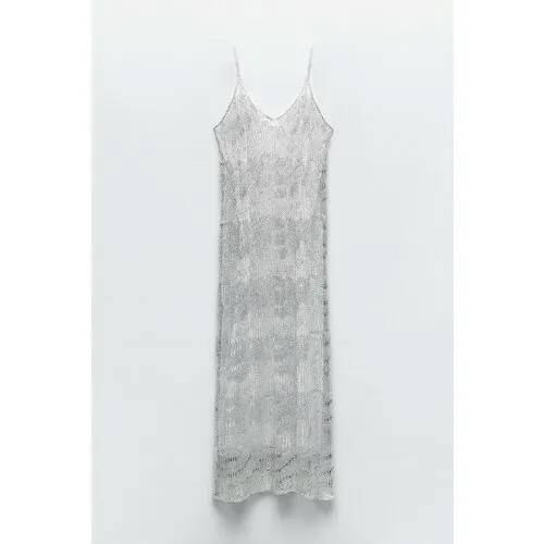 Сарафан Zara, размер L, серебряный