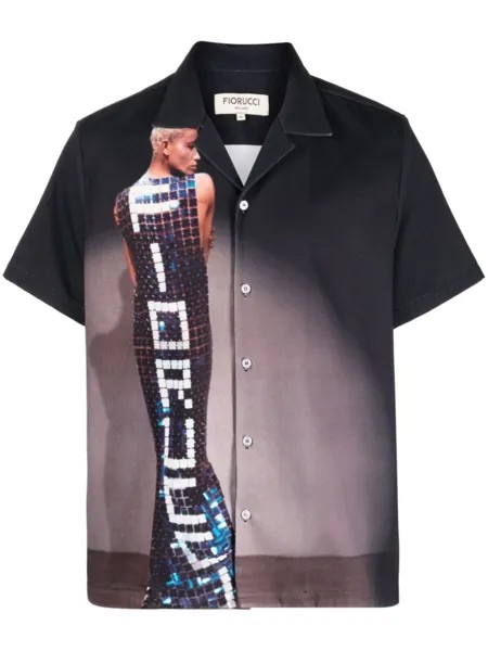 Fiorucci рубашка Tile Dress с принтом, черный