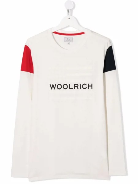 Woolrich Kids футболка Flag с длинными рукавами