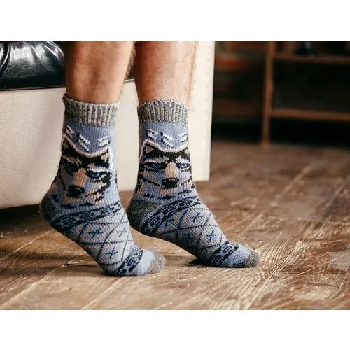 Носки Бабушкины носки, размер 44-46, белый, синий, экрю, бежевый, голубой, серый
