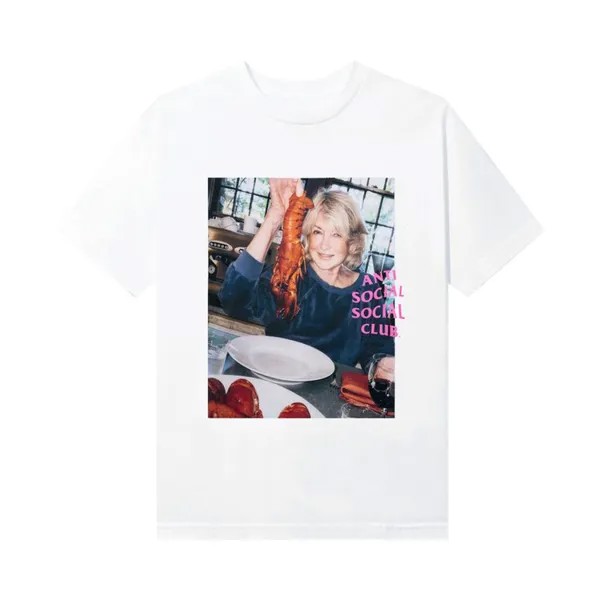 Футболка Anti Social Social Club x Martha Stewart Lobster 'White', белый