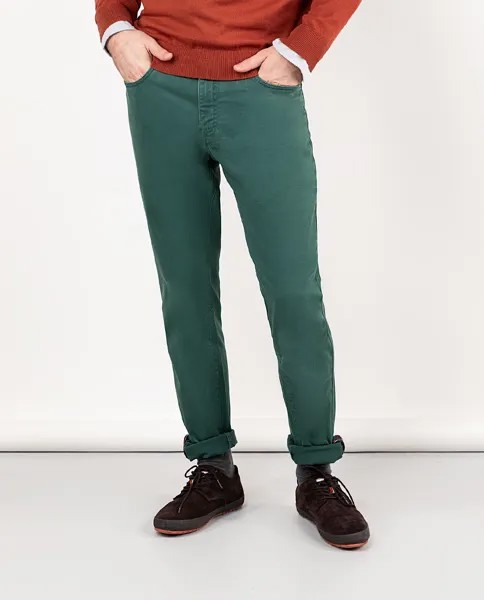 Обычные мужские брюки с пятью карманами зеленого цвета El Ganso, зеленый