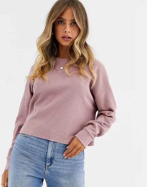 Oversize-свитшот из вафельного трикотажа ASOS DESIGN-Фиолетовый