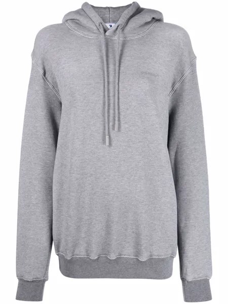 Off-White DIAG REGULAR HOODIE MELANGE GREY MELANGE