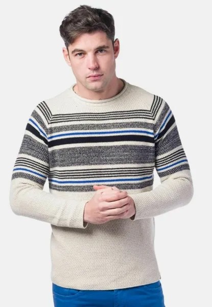 Вязаный свитер STRIPES Koroshi, цвет crudo off white