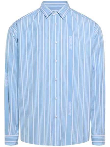 Jacquemus жаккардовая рубашка La Chemise Simon, синий