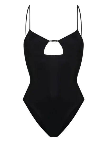 Dsquared2 слитный купальник с логотипом, черный