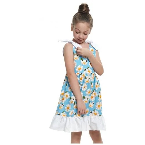 Платье Mini Maxi, хлопок, флористический принт, размер 116, мультиколор