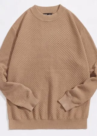 Для мужчины Текстурированный вязаный свитер