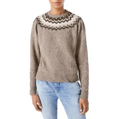 Каркасный женский коричневый пуловер из кашемира/мериноса, пуловер, свитер Shell S BHFO 5863