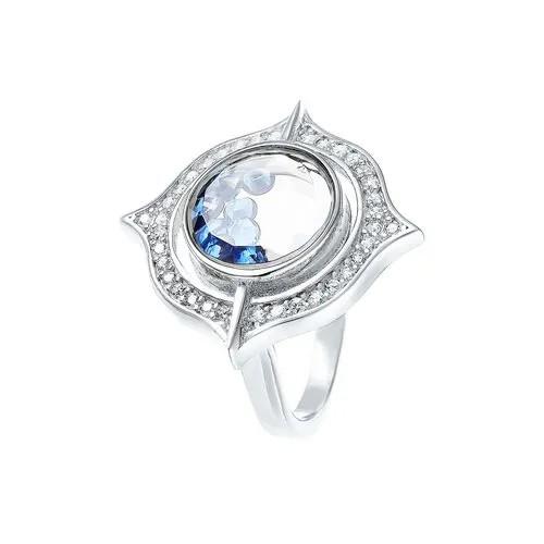 Кольцо ELEMENT47 серебро, 925 проба, стекло, размер 17.75