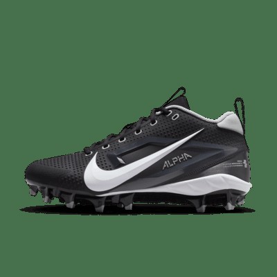 Бутсы Nike Alpha Menace 4 Varsity Football Cleats, цвет Black/Light Smoke Grey/Metallic Silver/White